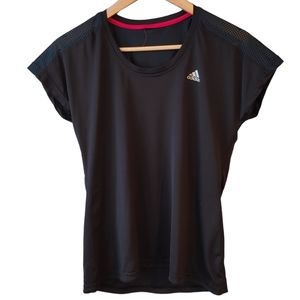 Adidas Black Short Sleeve Shirt with Mesh Size Medium